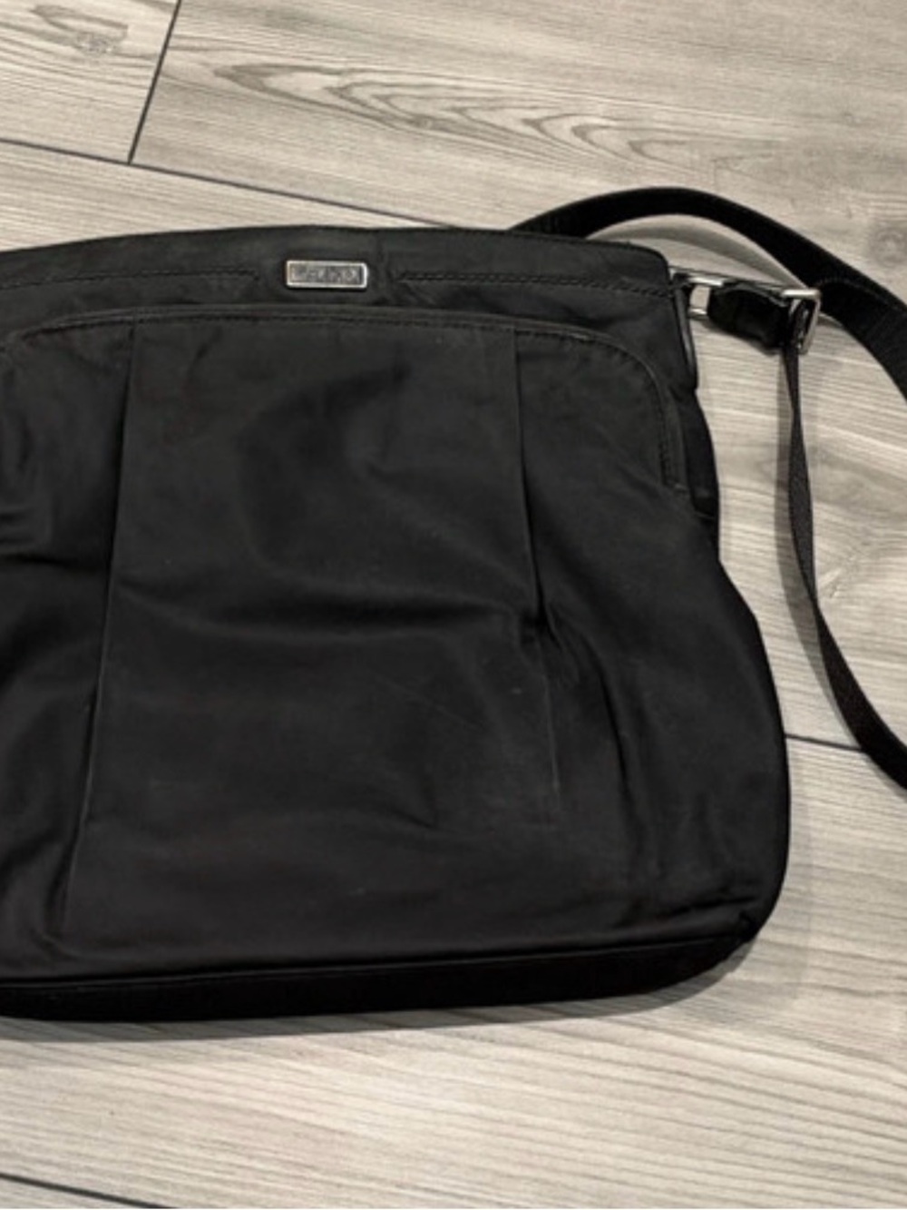 Tumi Black Nylon Satchel with Adjustable Strap